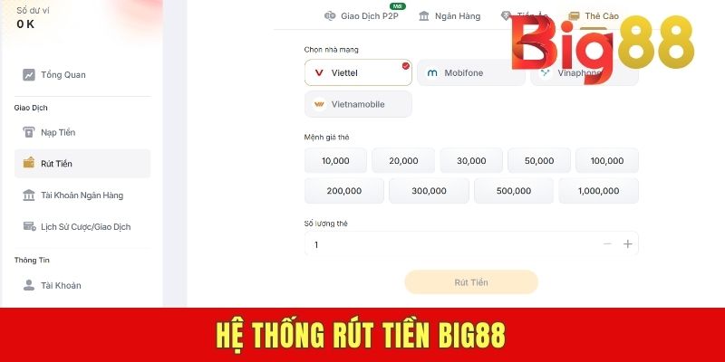 Hệ thống rút tiền BIG88